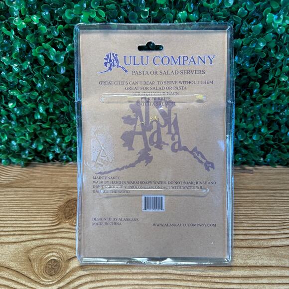 NIP Moose Antler Salad Servers Alaska Made from Recycled Materials - Picture 2 of 7